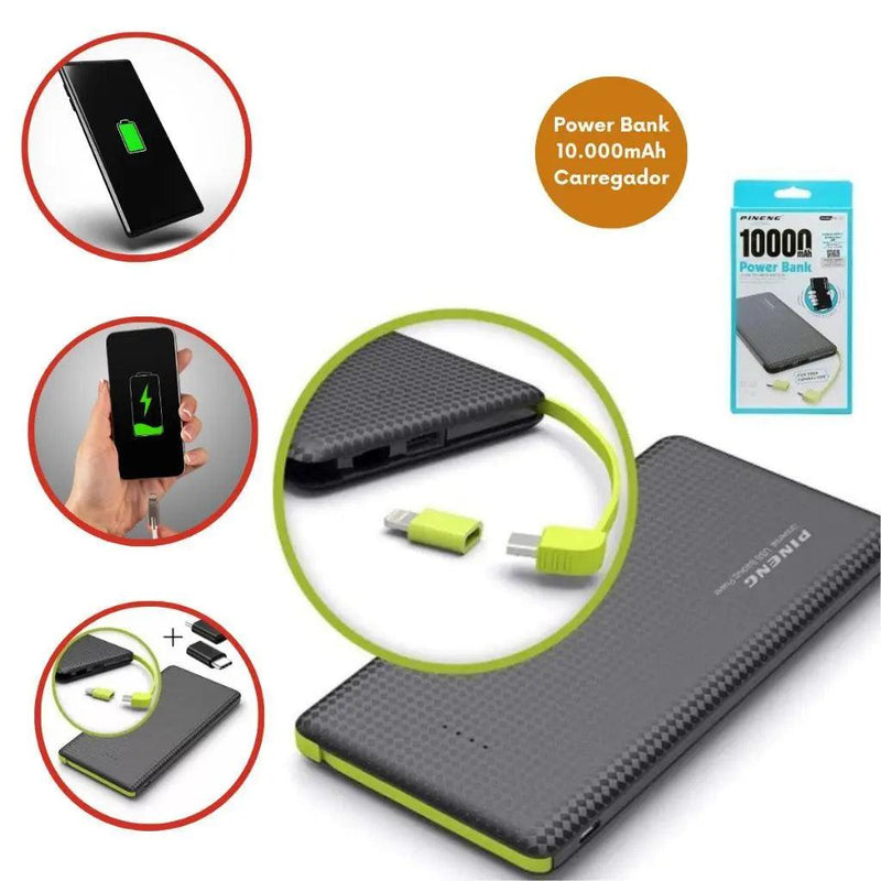 Pineng Power Bank 10.000mAh IPhone V8 Portable Charger