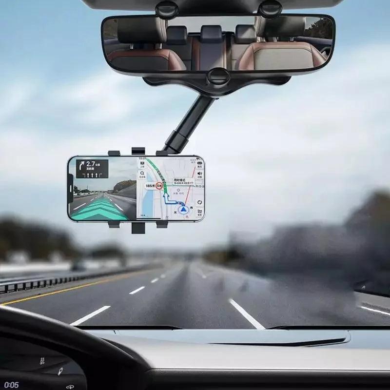 Universal Car Rear View Mirror 360 Mobile Phone Holder