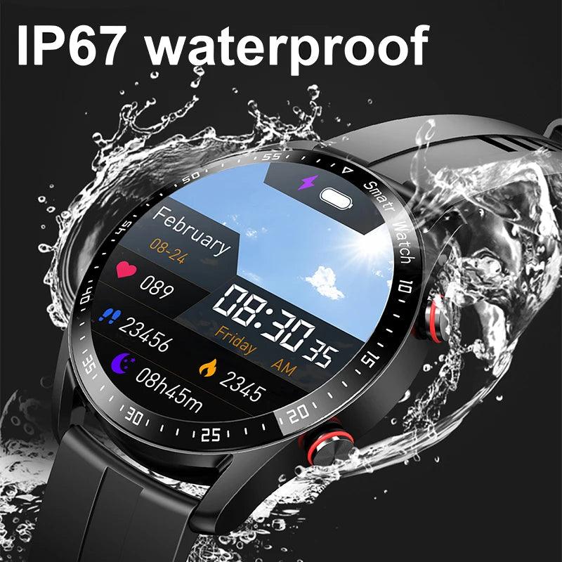 For Huawei Xiaomi New ECG+PPG Smart Watch Men AMOLED HD Display Fitness Tracker Waterproof Sports Watch Voice Calling Smartwatch