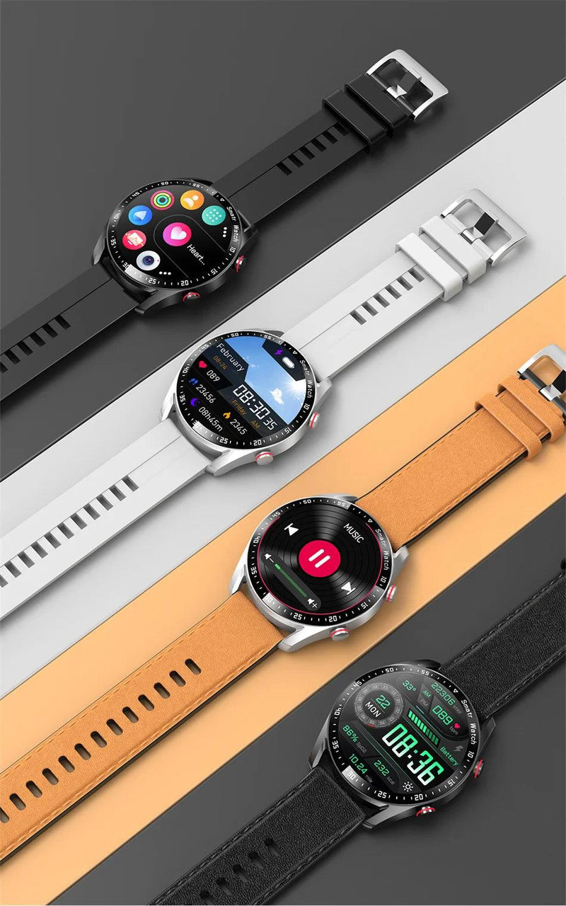 For Huawei Xiaomi New ECG+PPG Smart Watch Men AMOLED HD Display Fitness Tracker Waterproof Sports Watch Voice Calling Smartwatch