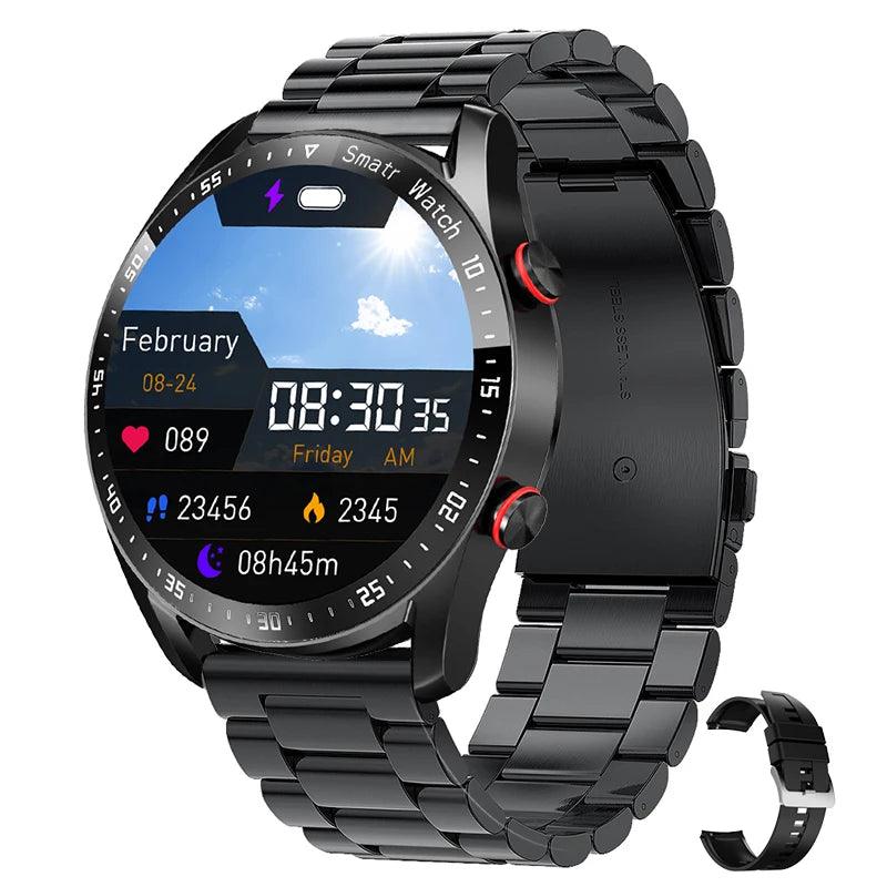 For Huawei Xiaomi New ECG+PPG Smart Watch Men AMOLED HD Display Fitness Tracker Waterproof Sports Watch Voice Calling Smartwatch