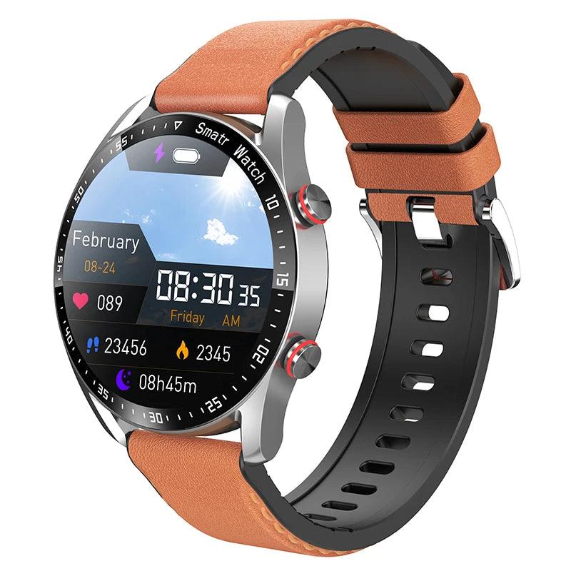 For Huawei Xiaomi New ECG+PPG Smart Watch Men AMOLED HD Display Fitness Tracker Waterproof Sports Watch Voice Calling Smartwatch