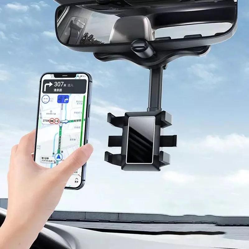 Universal Car Rear View Mirror 360 Mobile Phone Holder