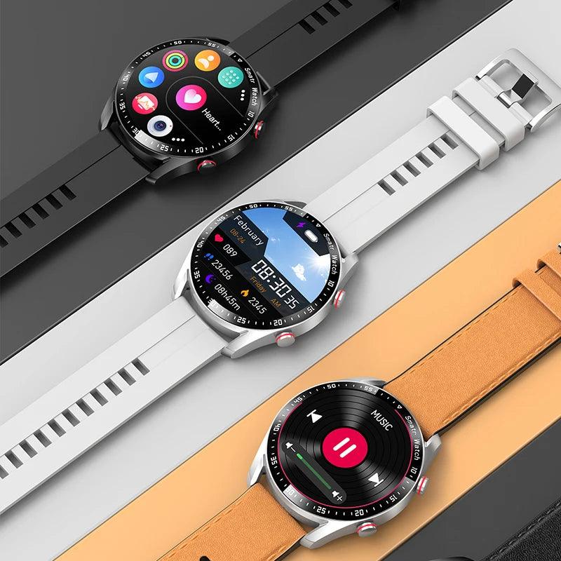 For Huawei Xiaomi New ECG+PPG Smart Watch Men AMOLED HD Display Fitness Tracker Waterproof Sports Watch Voice Calling Smartwatch